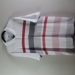 adidas | Men's Golf Active Performance Polo Variegated Stripes Sz 2XL